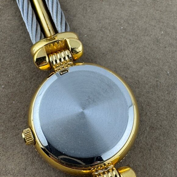 Vintage Andre Piasso 2 Tone with Dual Stainless Steel Cable Watch - Picture 7 of 8